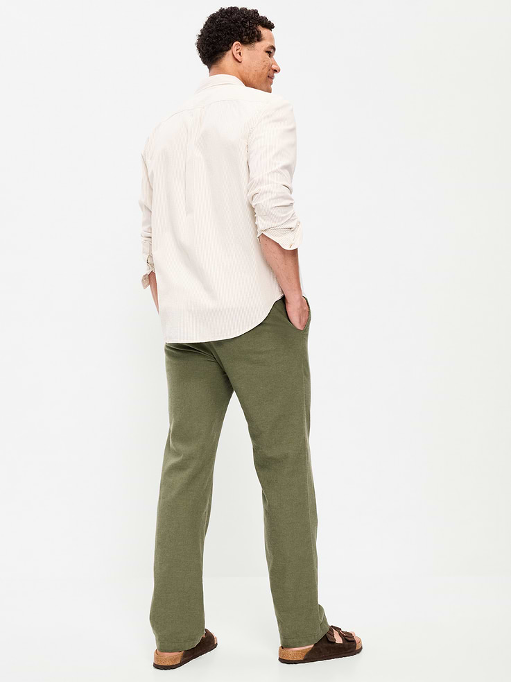 Image number 3 showing, 90's Straight-Fit Linen-Blend Dress Pants