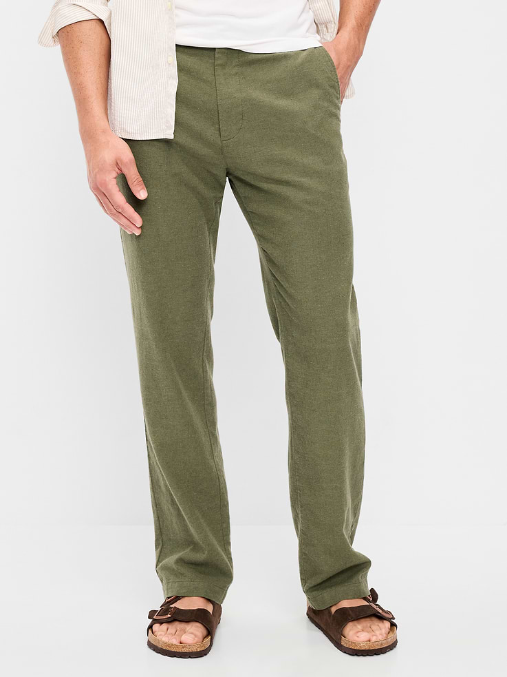 Image number 2 showing, 90's Straight-Fit Linen-Blend Dress Pants