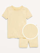 Image number 1 showing, Snug-Fit Pointelle-Knit Pajama Set for Toddler & Baby