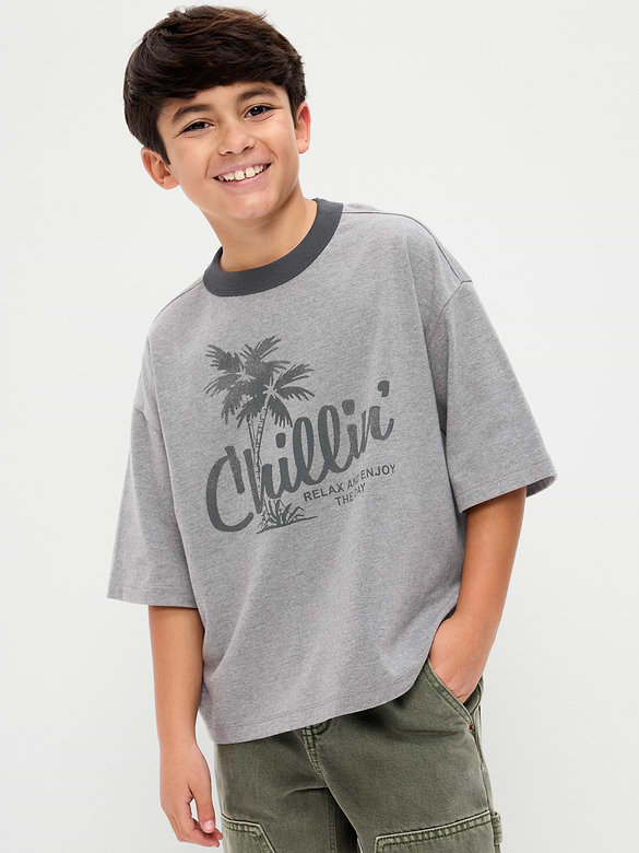Short-Sleeve Boxy Graphic T-Shirt for Boys