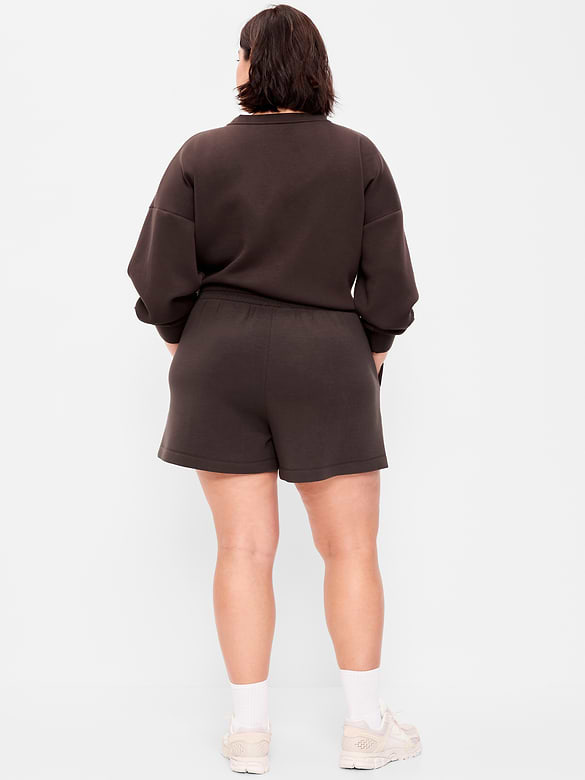 High-Waisted Bounce Fleece Shorts -- 5-inch inseam