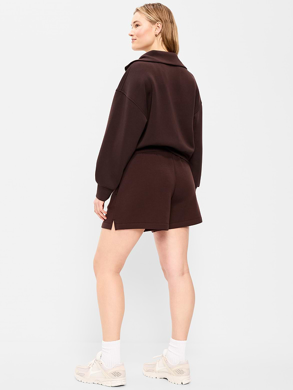 High-Waisted Bounce Fleece Shorts -- 5-inch inseam