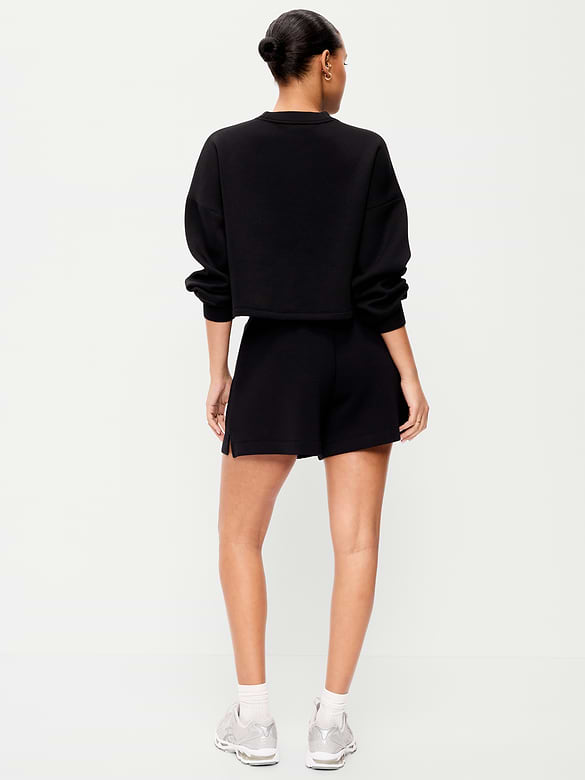 High-Waisted Bounce Fleece Shorts -- 5-inch inseam