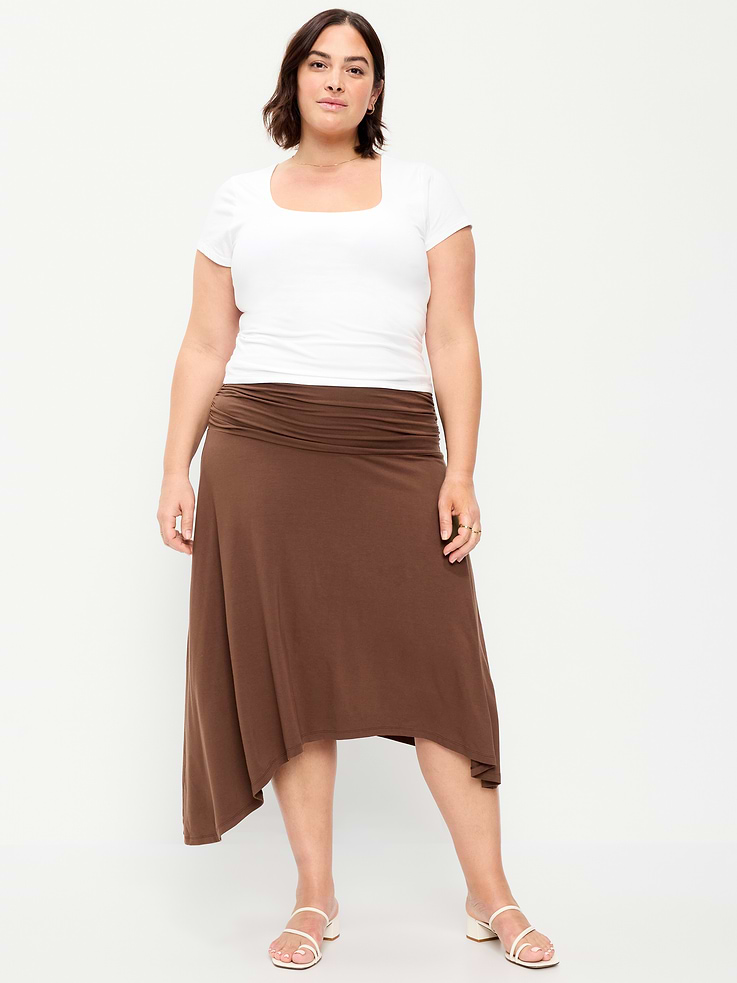 Image number 7 showing, Asymmetrical Draped Midi Skirt