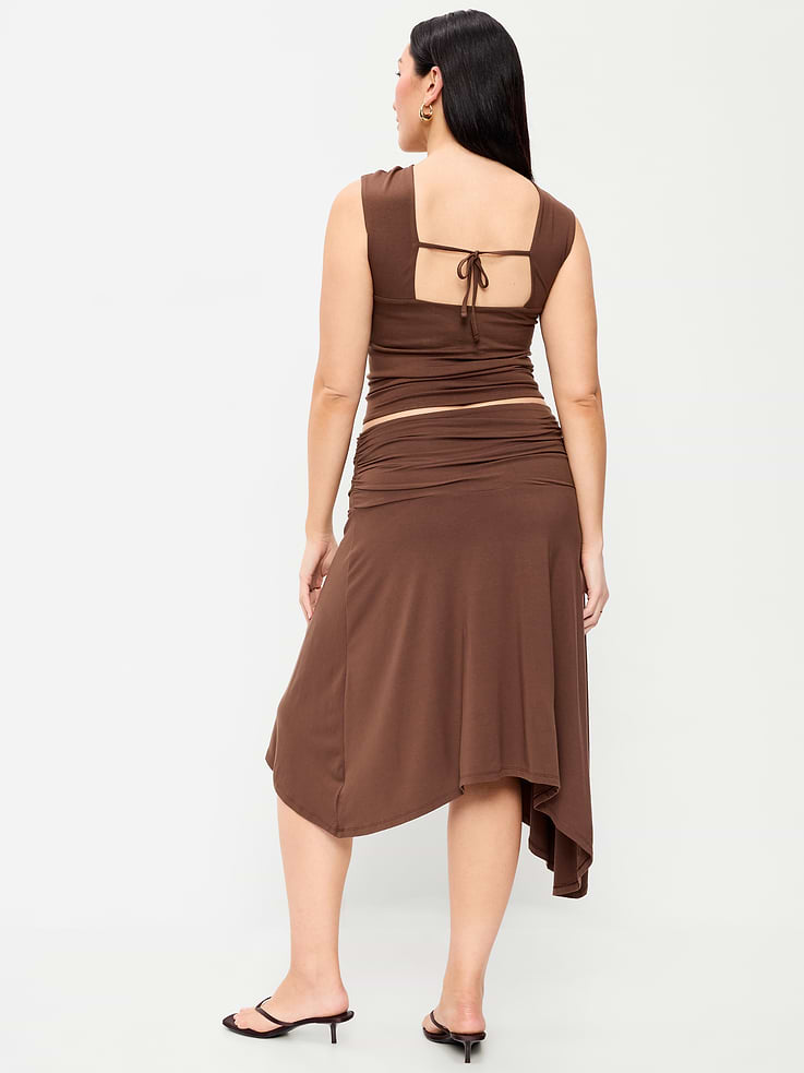 Image number 6 showing, Asymmetrical Draped Midi Skirt