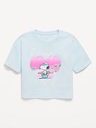 Image number 1 showing, Peanuts™ Snoopy Oversized Graphic Cropped T-Shirt for Girls