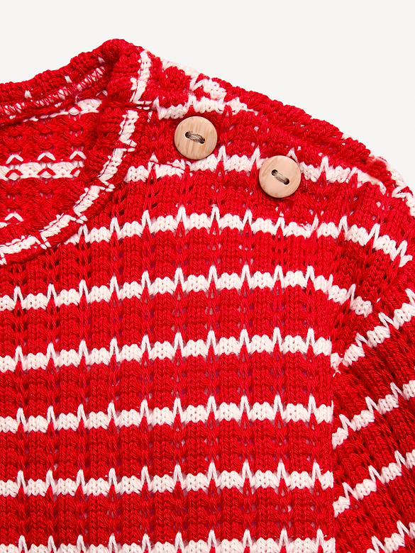 Short-Sleeve Crochet-Knit Top and Shorts Set for Baby