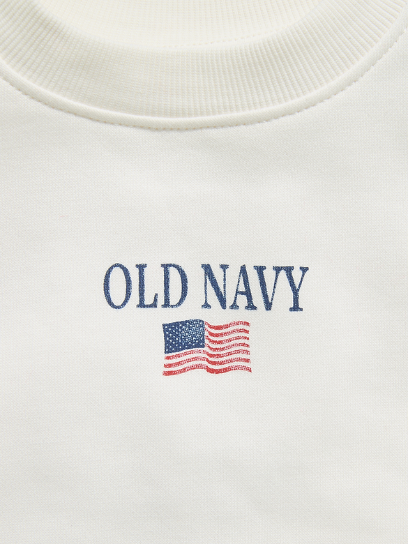 Oversized Unisex Flag Logo Graphic Sweatshirt for Toddler