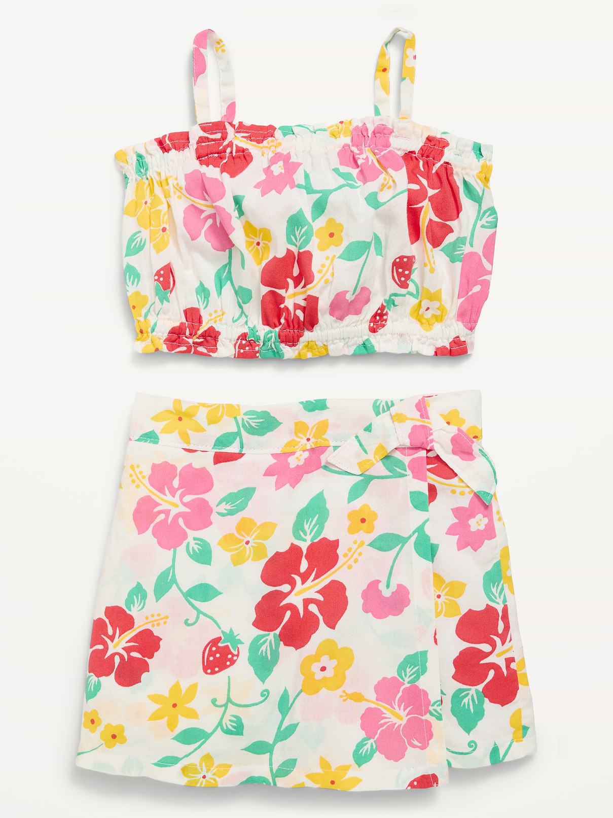 L'image numéro 2 présente Ensemble jupe-short et haut sans manches à motif pour toute-petite