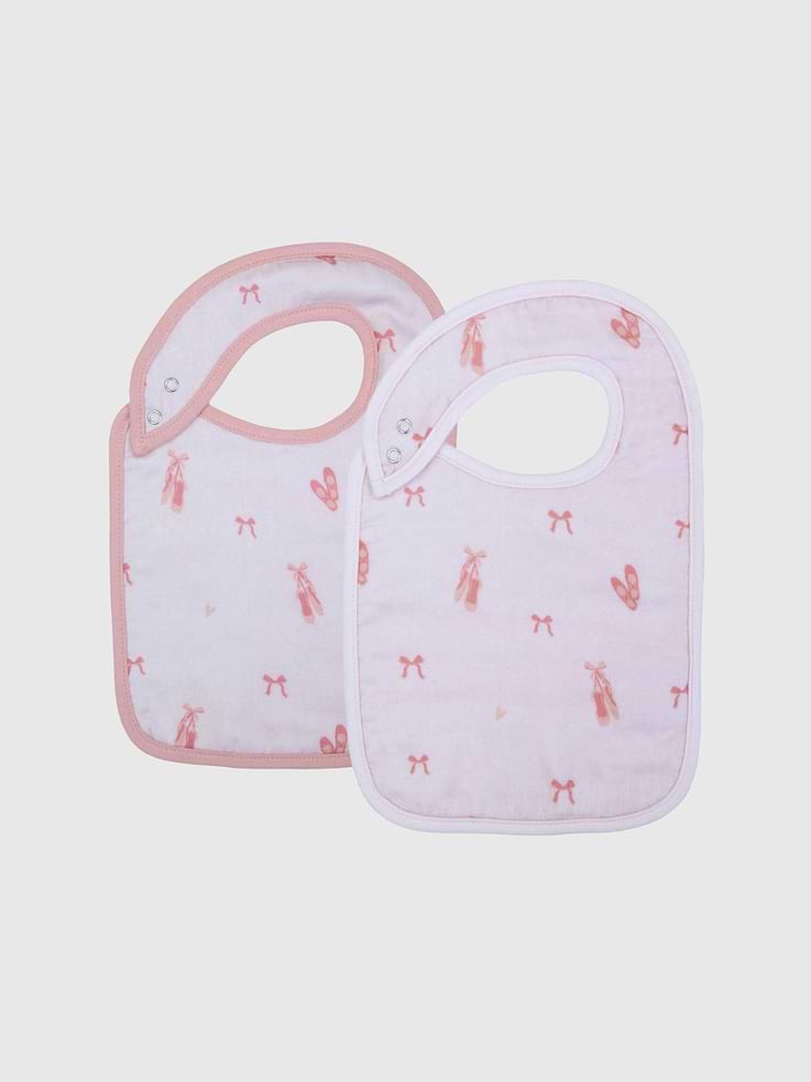Image number 1 showing, Bamboo Little Ballerina Bib Set
