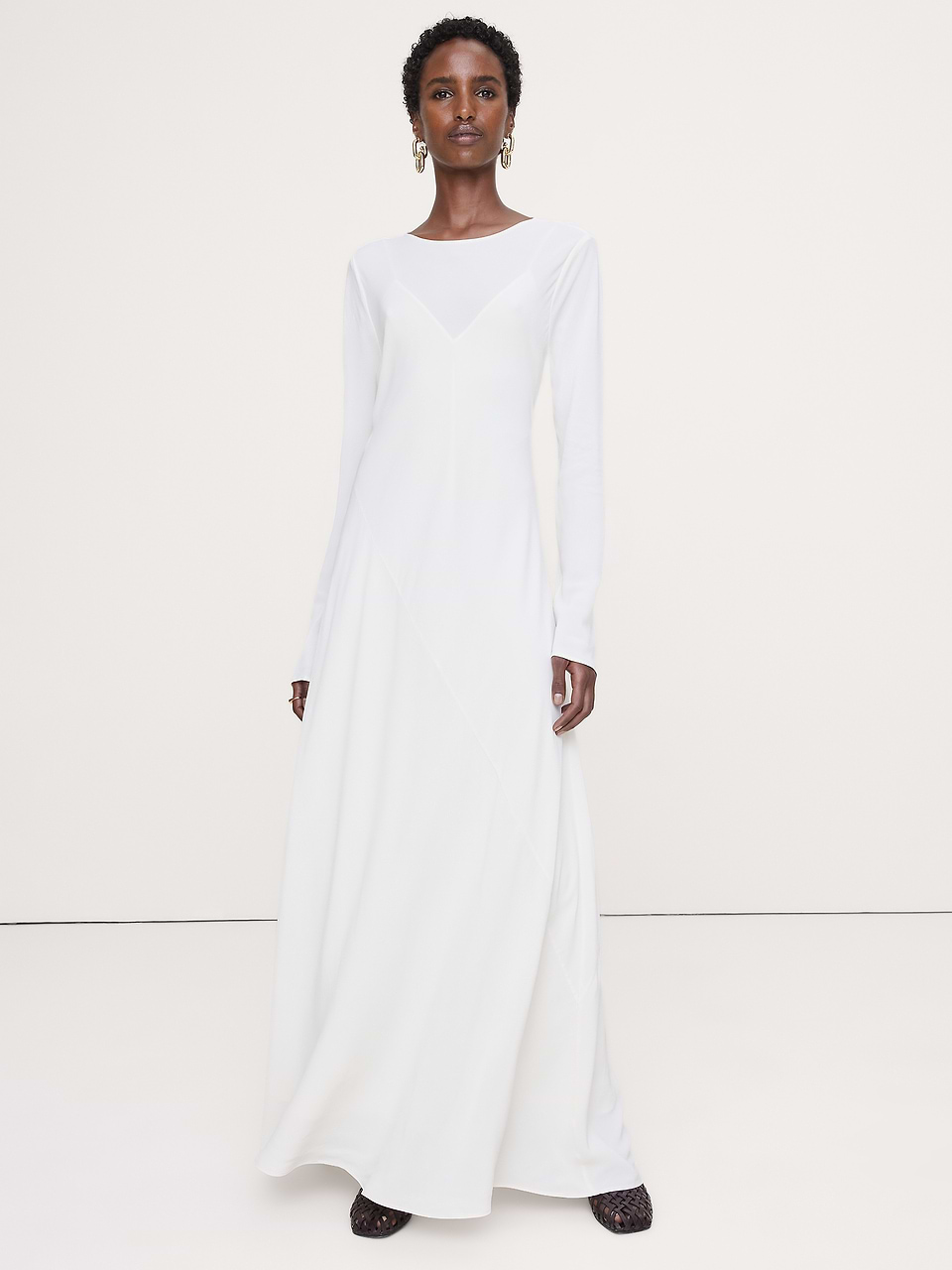 white eyelet lace dress Maya | V Neck Mini Dress SIZE:Small cup D breathable fabric style_corset dress Long Sleeve Wedding Dress