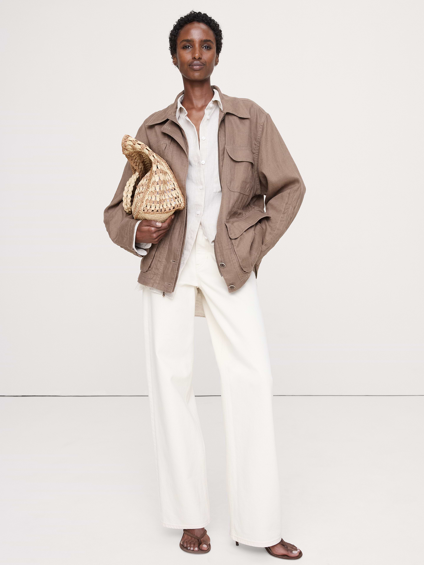 Image number 1 showing, Archive Reissue Linen Chore Coat