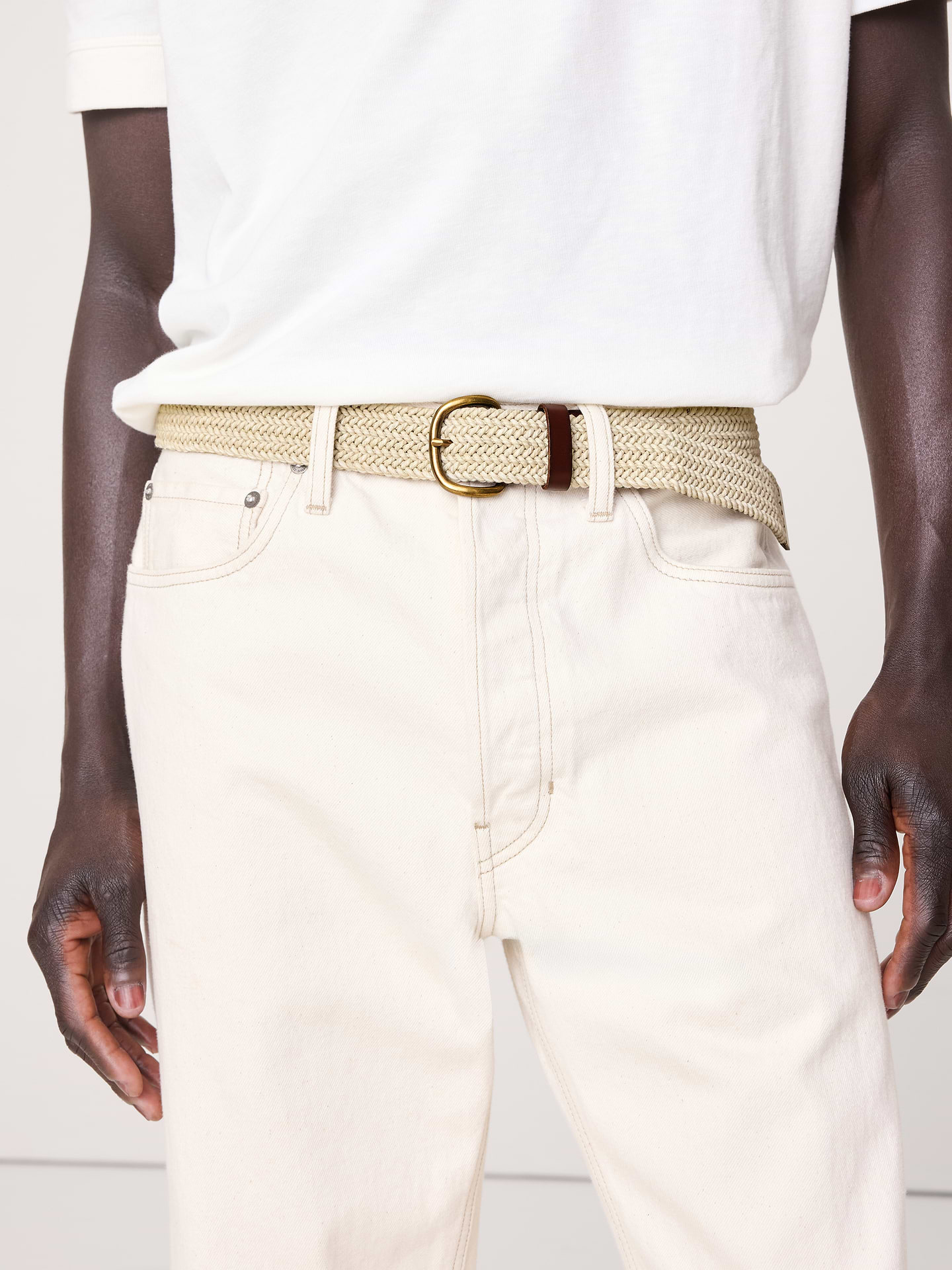 Image number 2 showing, Woven Cotton Slider Belt