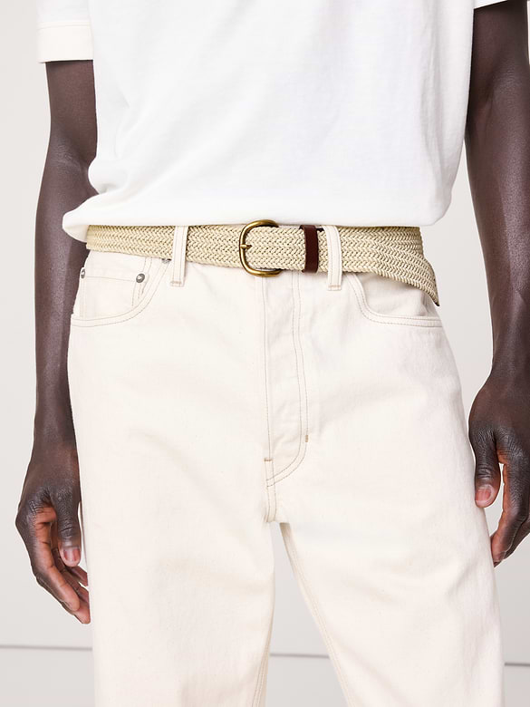 Ceinture en coton tissé à anneaux