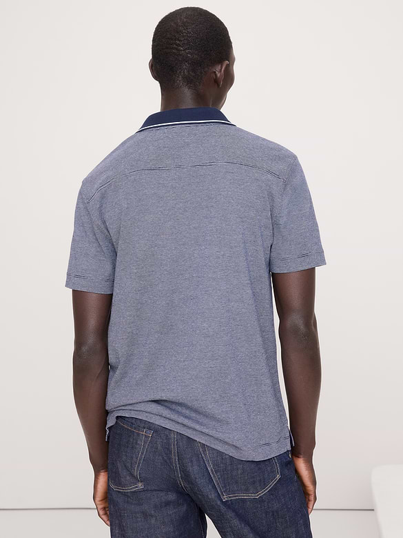 Luxury-Touch Johnny Collar Polo