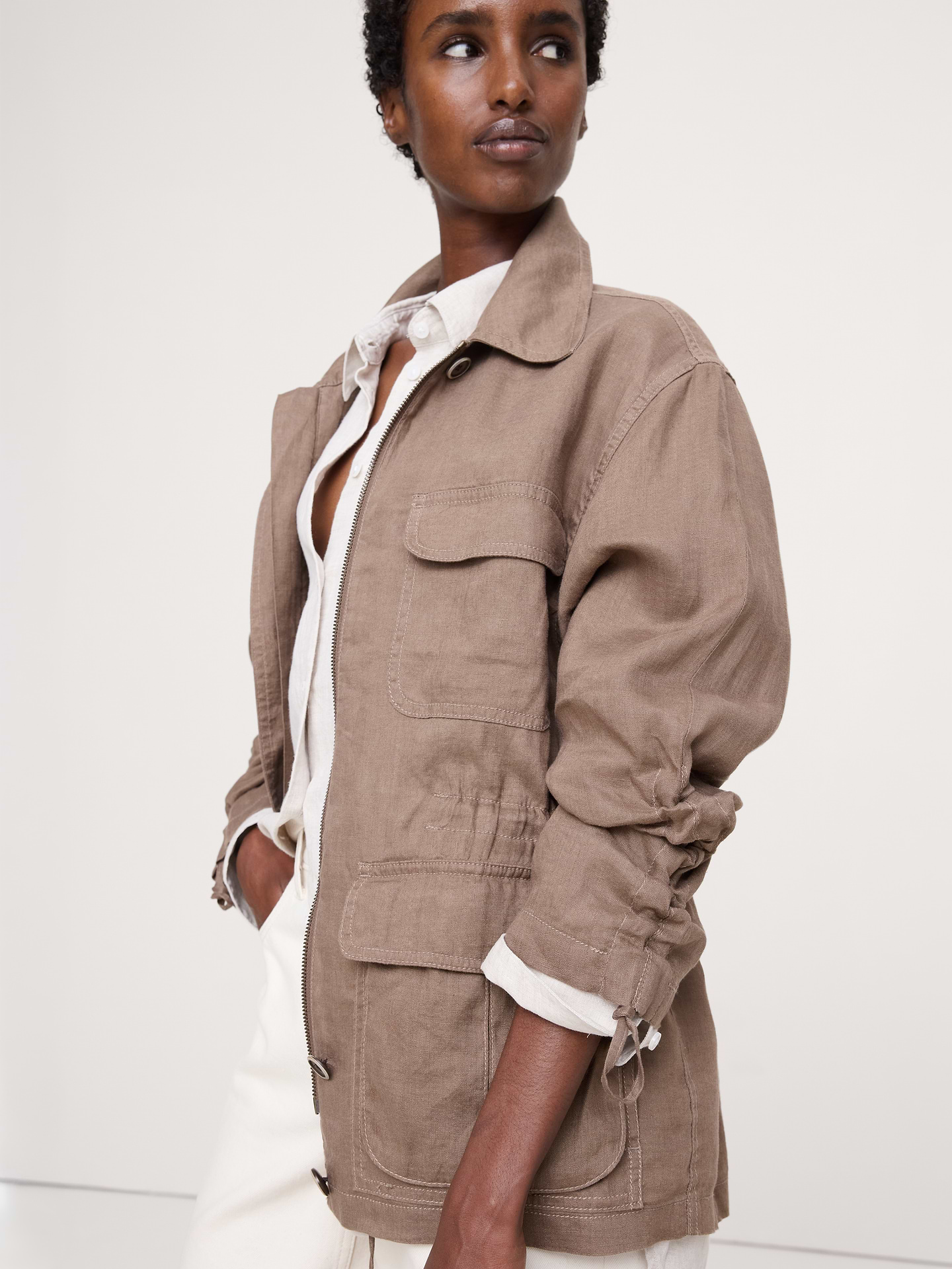 Image number 4 showing, Archive Reissue Linen Chore Coat
