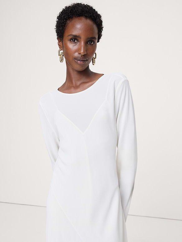 Bias-Cut Chiffon Maxi Dress