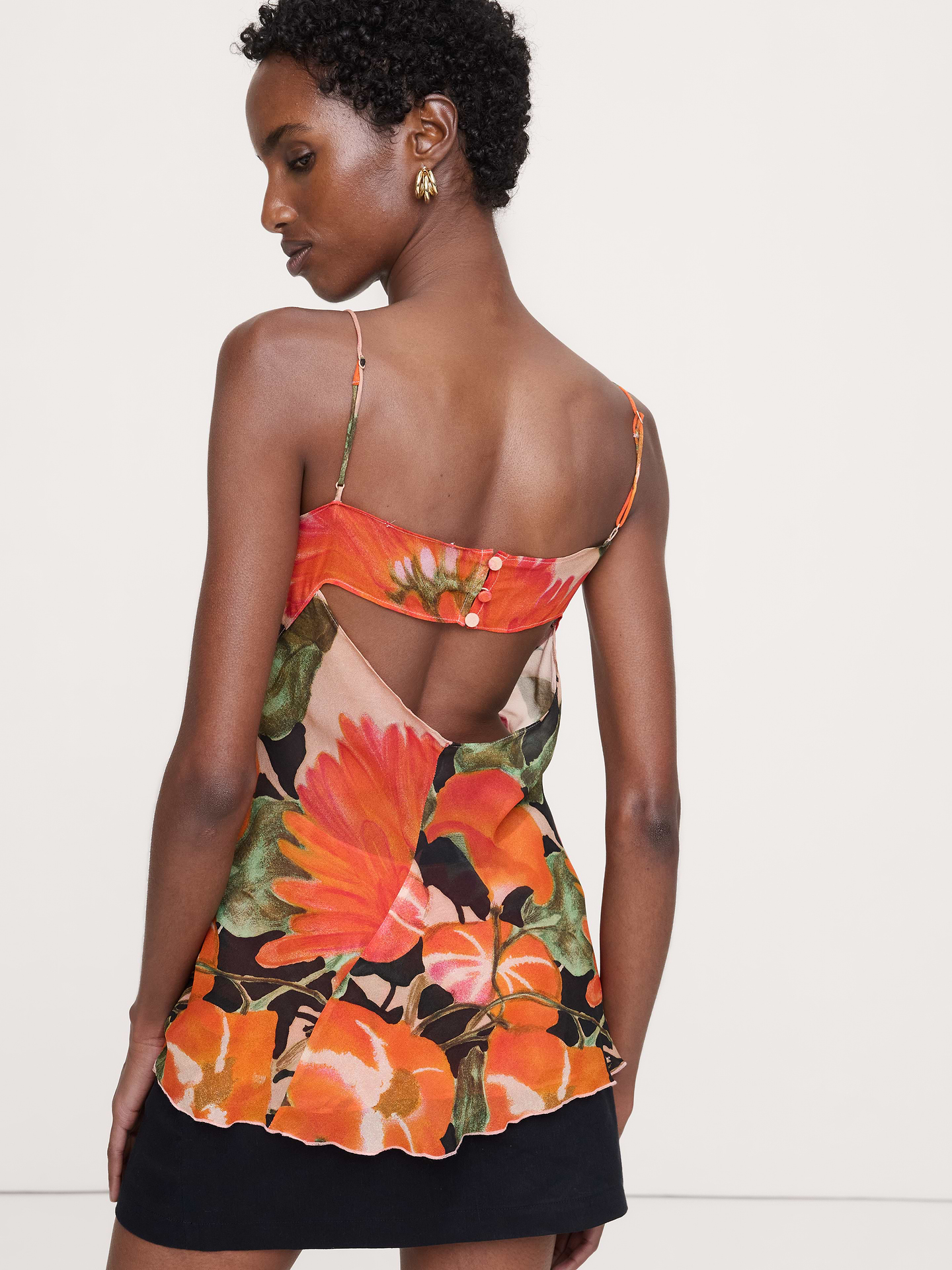Image number 2 showing, Georgette Cowl-Neck Tank