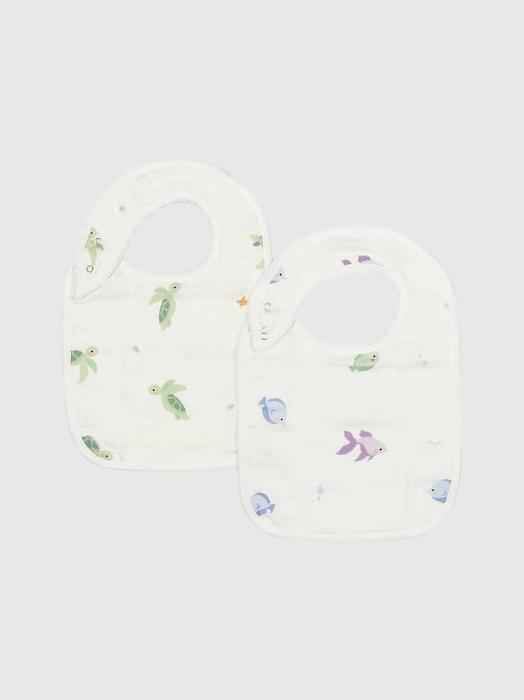 Image number 1 showing, Bamboo Little Turtle Bib Set