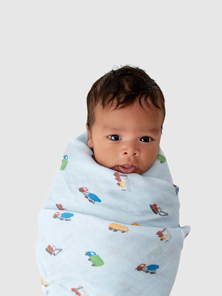 Image number 4 showing, Bamboo Little Trucks Swaddle