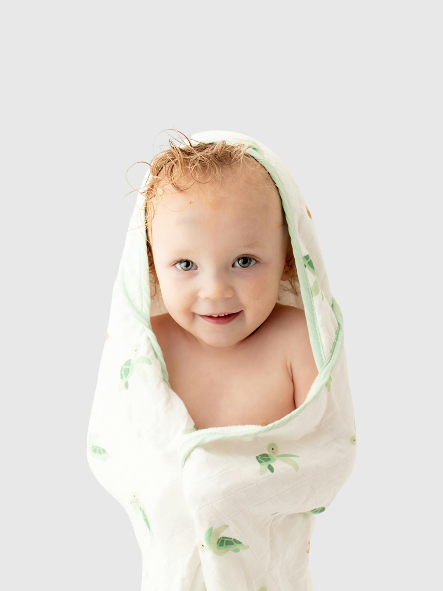 Image 3 of 3, Bamboo Little Turtle Hooded Towel Set