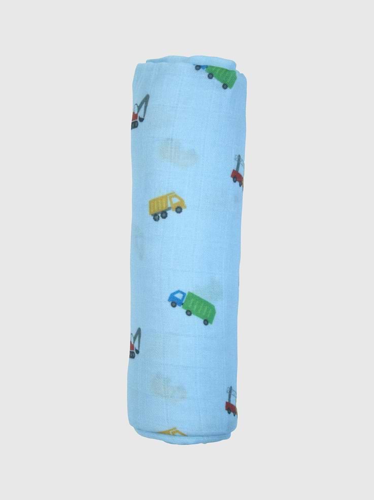 Image number 1 showing, Bamboo Little Trucks Swaddle