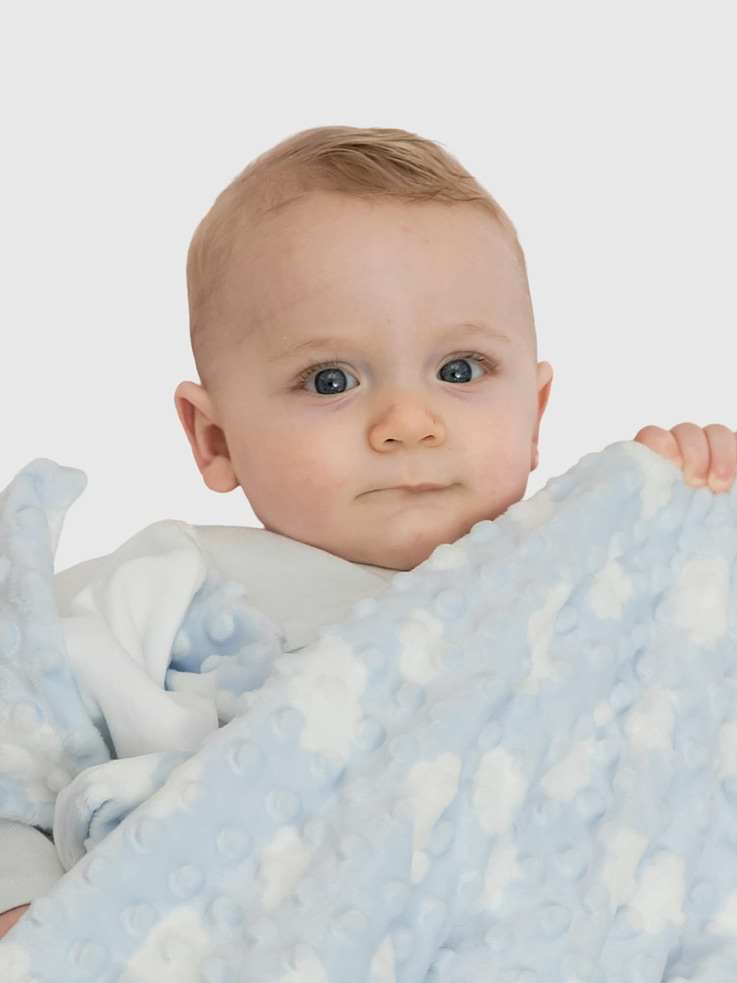 Image 3 of 3, Bamboo Little Blue Cozy Cloud Blanket