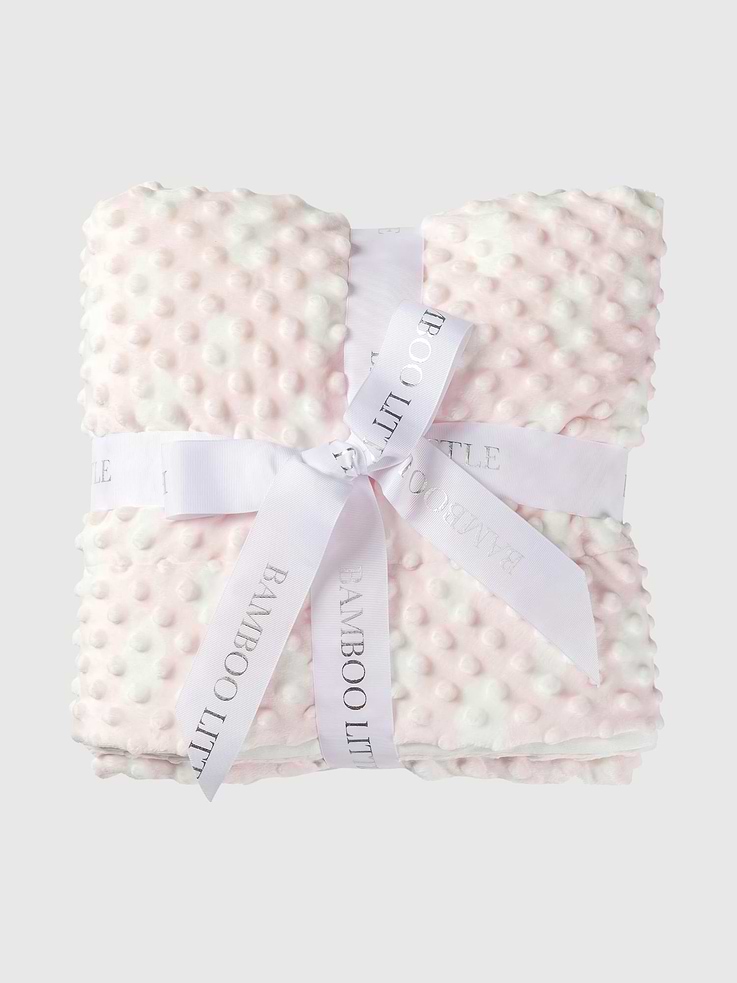 Image 1 of 3, Your baby will feel like it's floating on a cloud with our Cozy Cloud Blanket., Extra fluffy filling for ultimate comfort will make this a favorite., The perfect baby blanket for playtime, bedtime, tummy time, or just snuggles., Super soft and fluffy filling., Massaging dots.