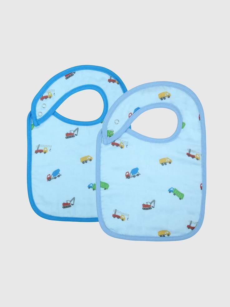 Image number 1 showing, Bamboo Little Trucks Bib Set