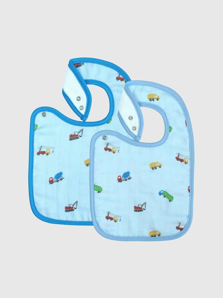 Image number 2 showing, Bamboo Little Trucks Bib Set