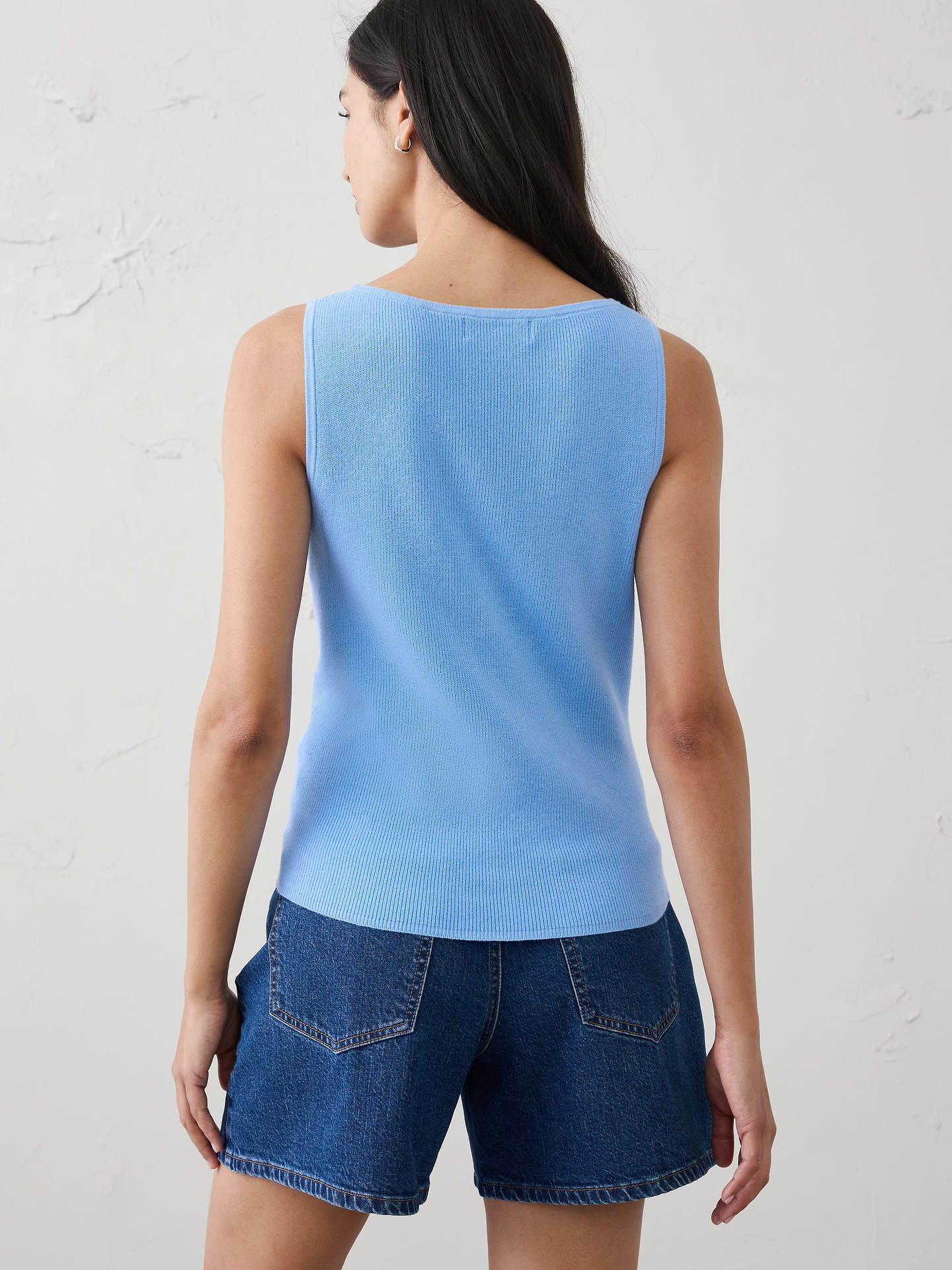 Image number 2 showing, Cotton Boatneck Sweater Tank