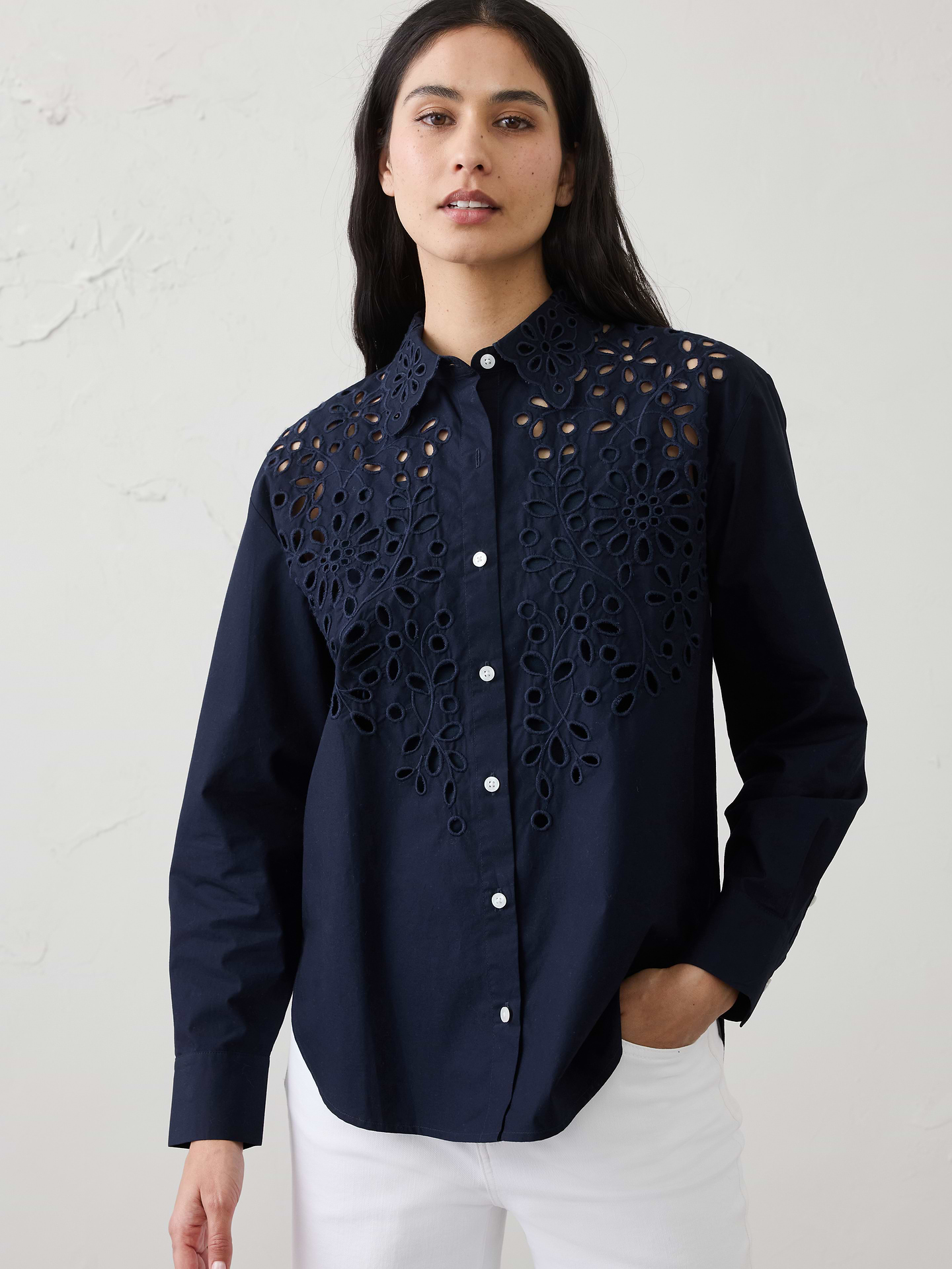 Image number 1 showing, Eyelet Shirt