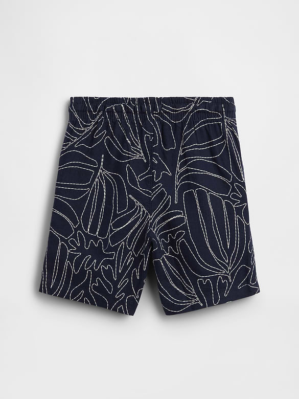 babyGap Pull-On Print Linen-Blend Shorts