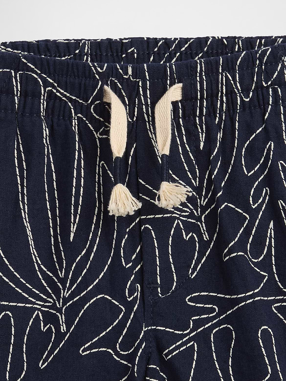 babyGap Pull-On Print Linen-Blend Shorts