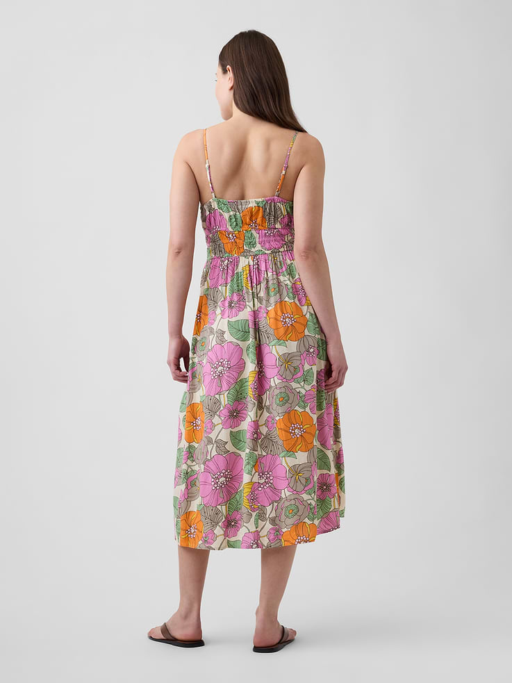 Image number 2 showing, Smocked Tie-Front Midi Dress
