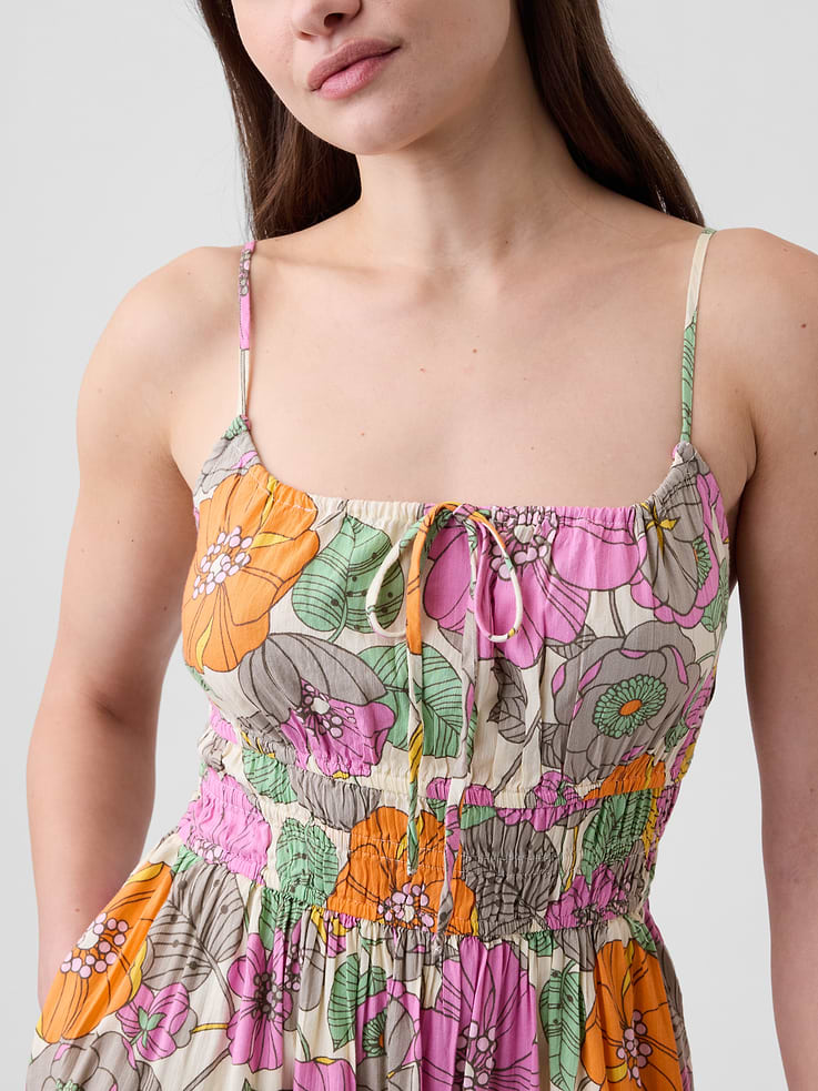 Image number 3 showing, Smocked Tie-Front Midi Dress