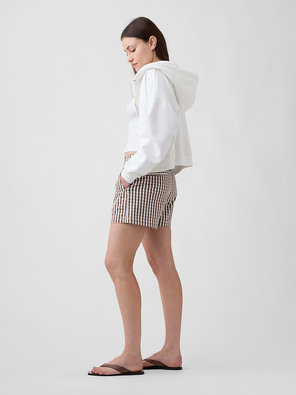 5" Mid Rise Downtown Khaki Shorts