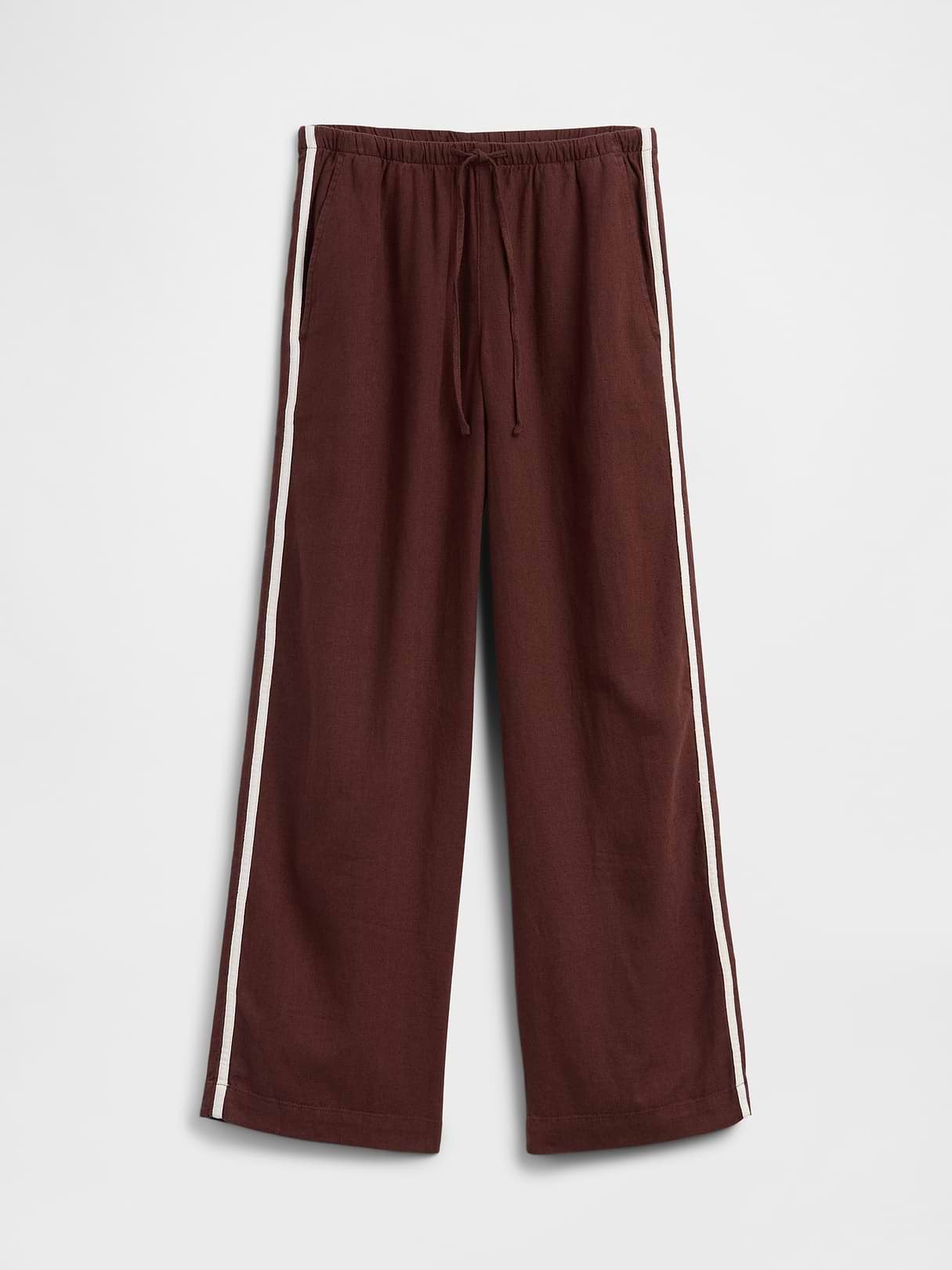 Linen-Blend Stripe Wide-Leg Pants | Gap Factory