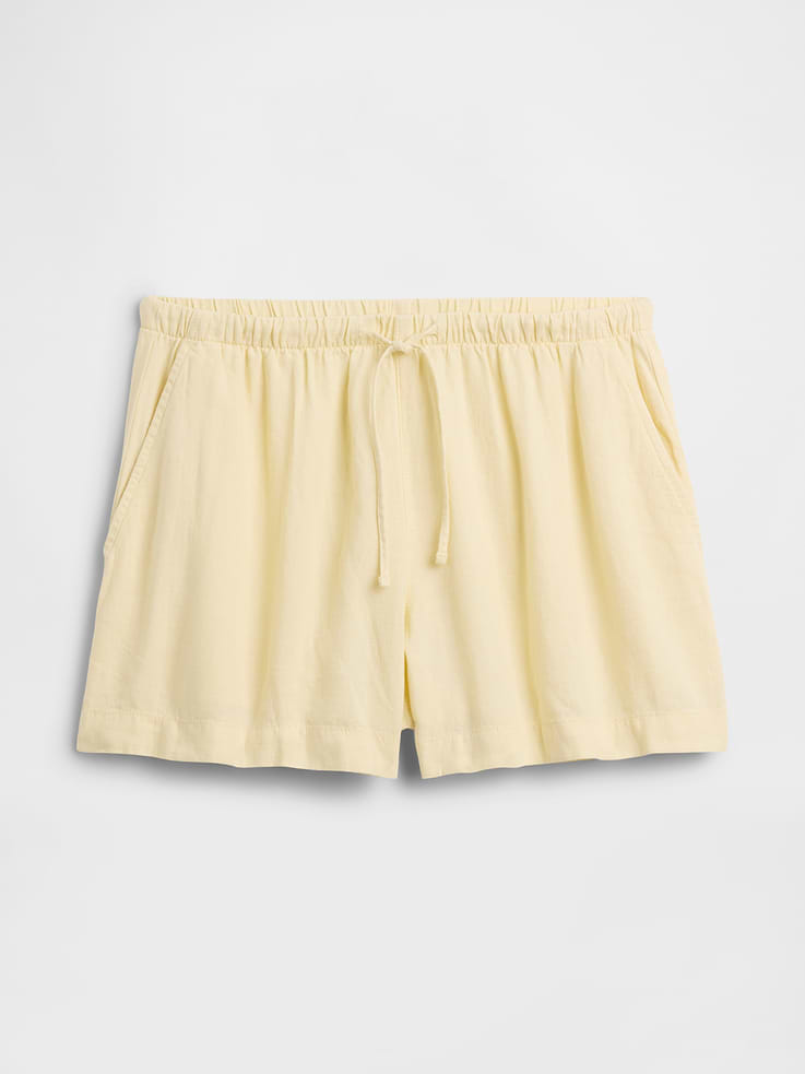 Image number 7 showing, 4" Pull-On Linen-Blend Shorts