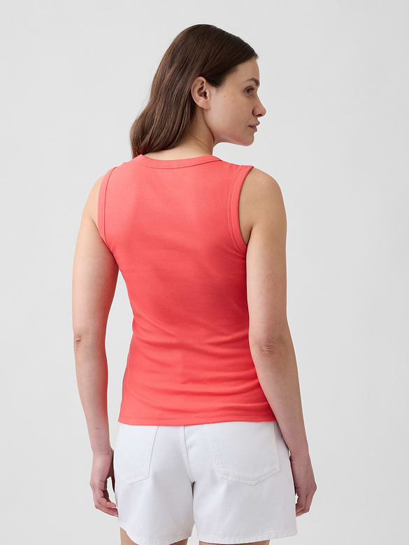 Ribbed Scoopneck Tank Top