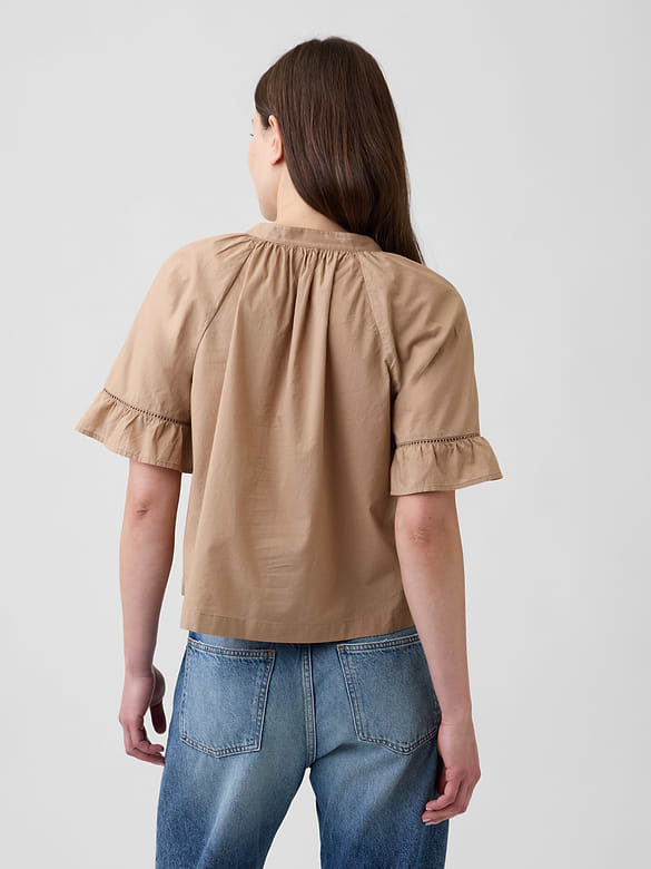 Relaxed Eyelet Top