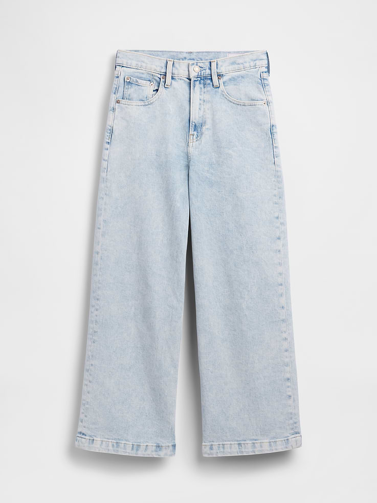 Image number 6 showing, High Rise Stride Wide-Leg Ankle Jeans