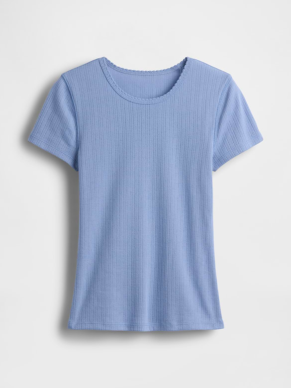 Pointelle Crew T-Shirt