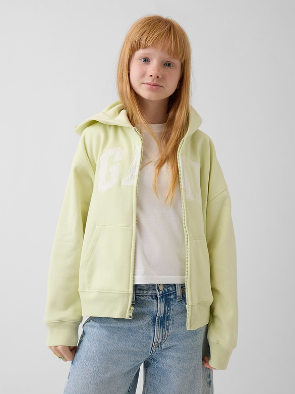 Kids VintageSoft Logo Zip Hoodie