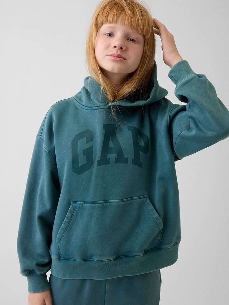 Image 2 of 5, Kids VintageSoft Relaxed Logo Hoodie