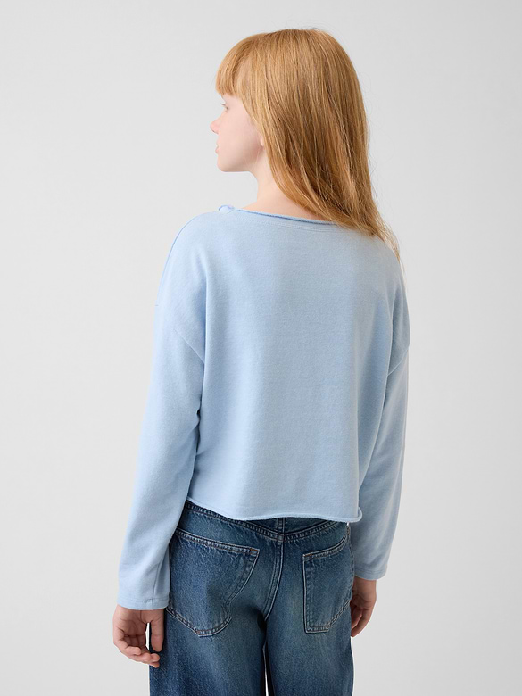 Kids VintageSoft Terry Wide-Neck Logo Sweatshirt