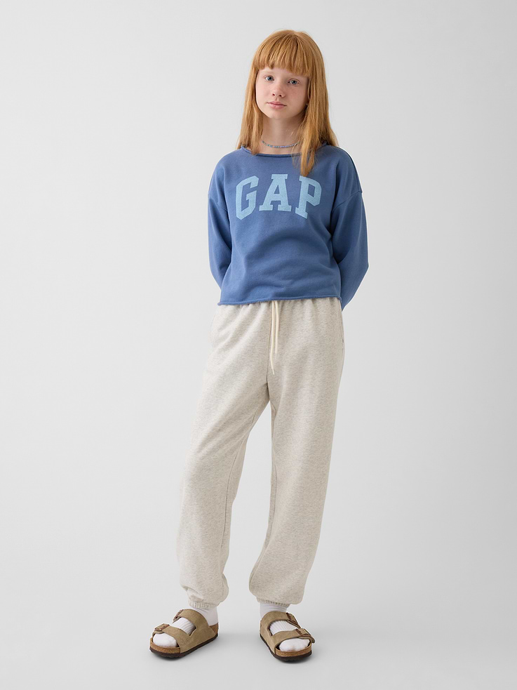 Image number 4 showing, Kids VintageSoft Terry Wide-Neck Logo Sweatshirt