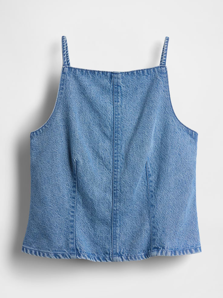 Image number 5 showing, UltraSoft Denim Seamed Square Neck Top
