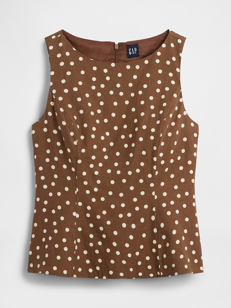 Image number 5 showing, Linen-Blend Boatneck Top
