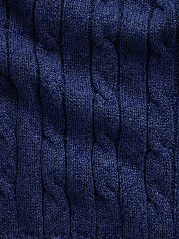 Image number 4 showing, 100% Cotton Cable-Knit Zip Cardigan